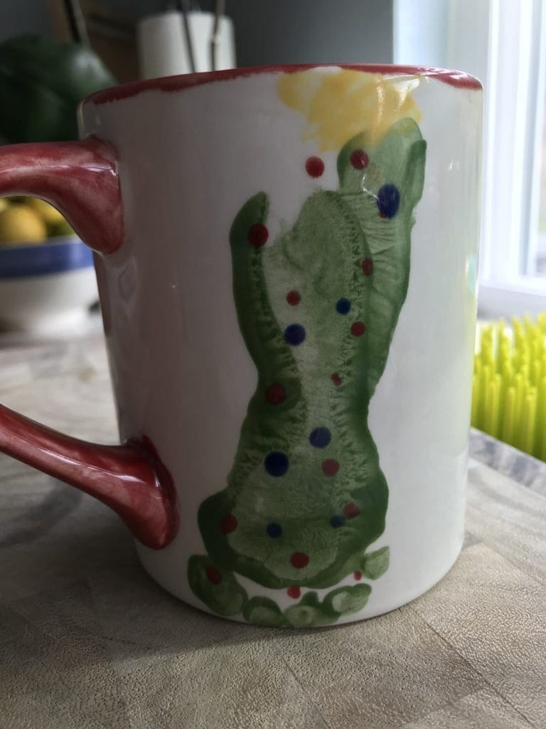 Christmas Tree Footprint Mug