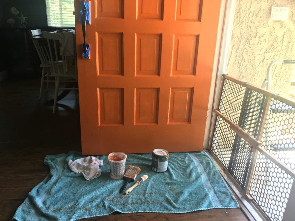 front door paint set up